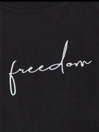 Men Polyester Tracksuit Freedom Print Black Yellow