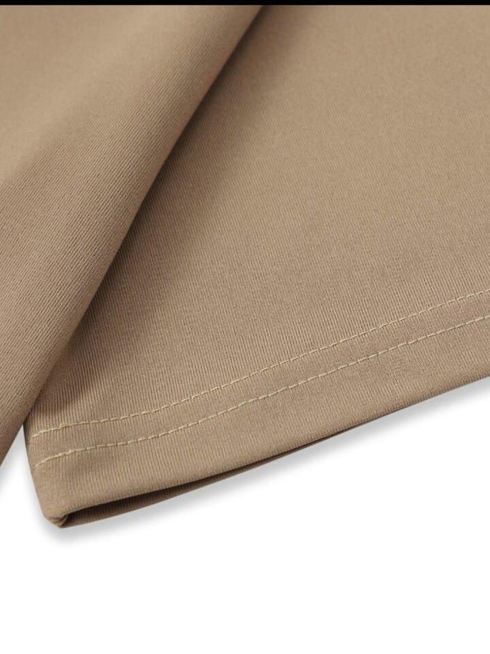 Men Polyester Track Suit Tan Black Stripe