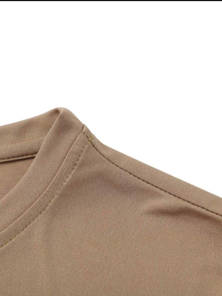 Men Polyester Track Suit Tan Black Stripe